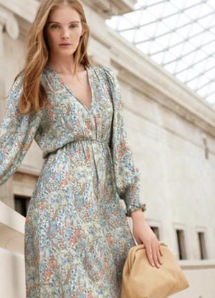 Платье мини цветочное