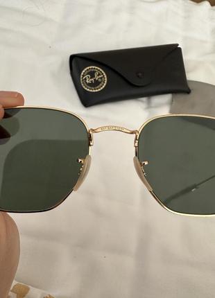 Окуляри ray ban hexagonal 51 mm gold green