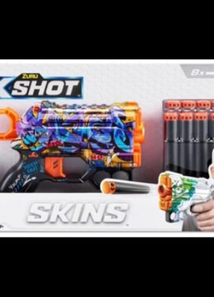 Бластер игровой x-shot skins menace spray tag 36515d 8 патронов