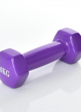 Гантель m-0289-v 1 кг фиолетовая