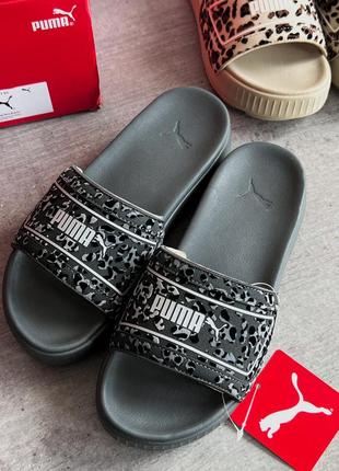 Шлепанцы puma <unk> шлепки <unk> обувь <unk> лето <unk> платформа <unk> леопардовый принт