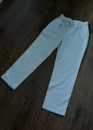Біло-сірі штани (брюки) на шнурку papaya