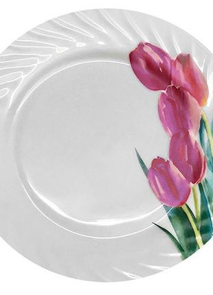 Десертная тарелка stenson тюльпаны ms-2067-2 18 см 205, да