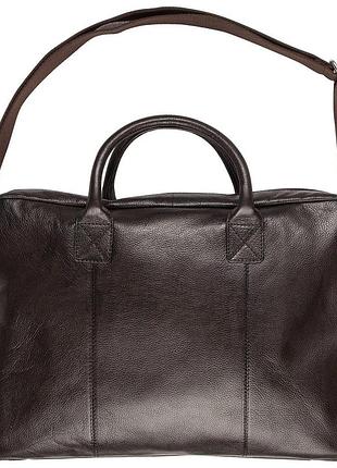 Кожаная сумка для ноутбука 15,6 дюймов livergy коричневая