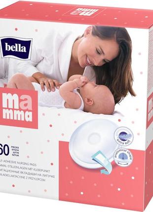 Вкладиші лактаційні bella mamma із липкою смужкою. 60 шт