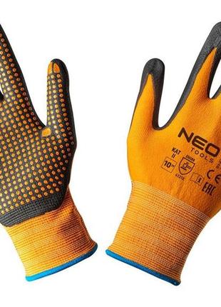 Neo tools 97-621-10 рукавички робочі, нейлон з нітриловими точками, р. 10