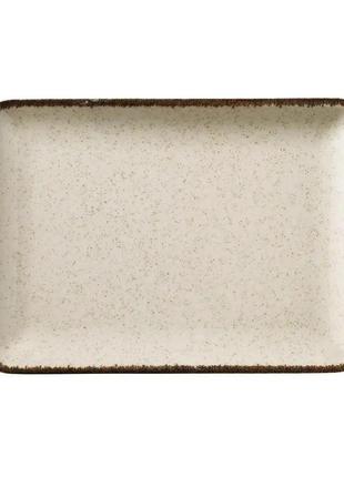 Блюдо прямокутна kutahya porselen tan tan-35-x-26-du-730-p-02 35х26 см бежева