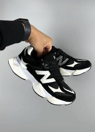 Женские кроссовки new balance 9060 black white