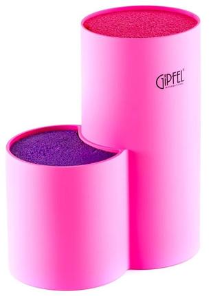 Колода для ножів gipfel gp-3710 22 см рожева