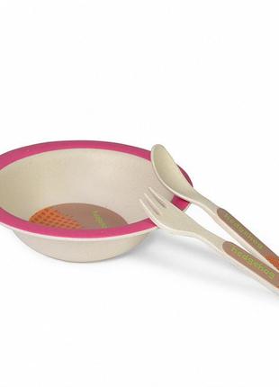 Детский набор посуды fissman ёжик pt-8345-3 3 предмета розовый