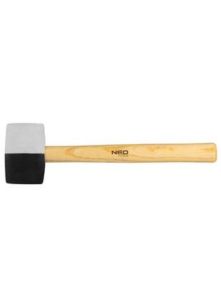 Neo tools 25-067 киянка, чорно-біла, бойок 58 мм, 450 г, рукоятка дерев'яна