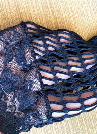 Нові. легінси, лосини -сітка( fishnet)  з мереживом./італія/.3 фото