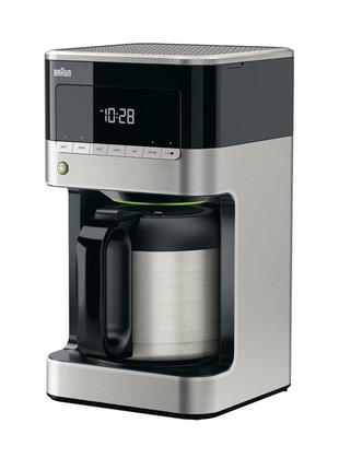 Кавоварка крапельна braun kf-7125-bk 1000 вт срібляста