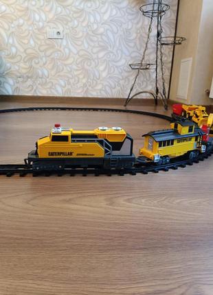 Железная дорога 4 м caterpillar с поездом строительный экспресс cat (55651)