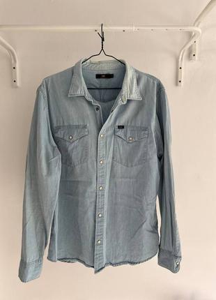 Чоловіча джинсова сорочка lee | ціна 800 грн