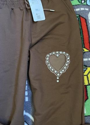 Трендові джогери фірми mint з сердечком в каміння