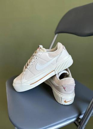 Кросівки nike court legacy beige бежеві жіночі