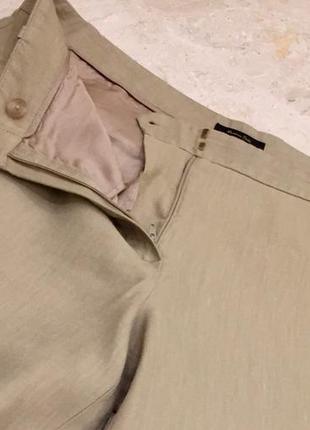 Штани з льону massimo dutti linen pants beige natural зі свіжих колекцій