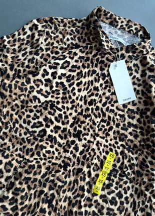 Жіноча  акцентна сорочка леопардовий принт4 фото