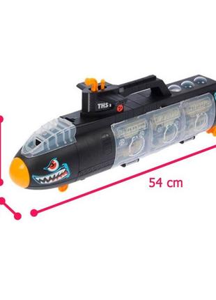 Подводная лодка детская игрушка с набором военных машин и вертолетом8 фото