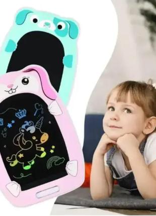 Дитячий планшет для малювання, кольоровий lcd екран 8,5 дюйма, стилус, на батарейках для розвитку колір уточнити4 фото
