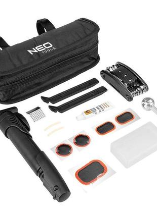 Neo tools набір для ремонту велосипеда, 15 предметів, сумка з поліестеру 1680d, 23x15x6 см
