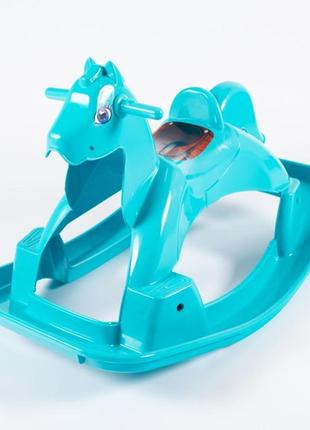 Лошадка-качалка doloni toys 05550-7 голубая