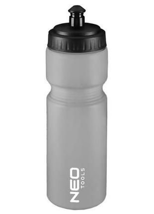 Neo tools пляшка для води для велосипеда, 700мл, довжина 23.5 см, ldpe, сірий