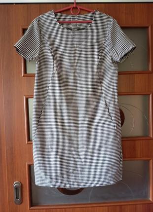 Платье в гусиную лапку классическое мини супер