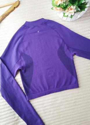 Фиолетовый кроп-топ с длинным рукавом от workout3 фото