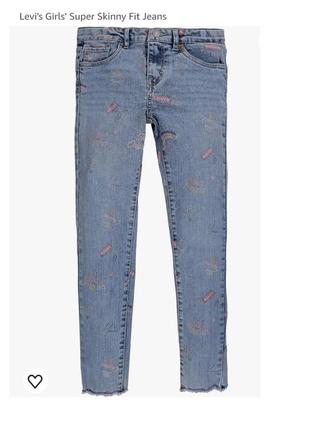 Джинсы для девочки levi ́s super skinny fit jeans 710 ankle