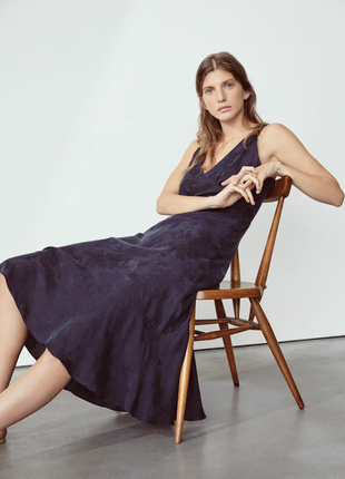 Nicole farhi, атласное платье, вискоза 100%, люкс бренд