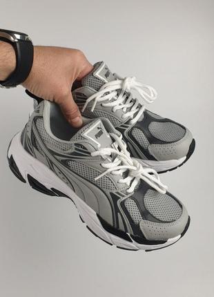 Кожаные кроссовки puma milenio tech • grey