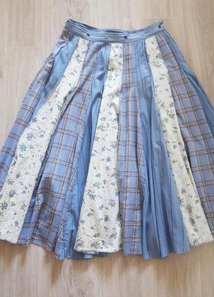 Юбка колор-блок бохо в этно стиле