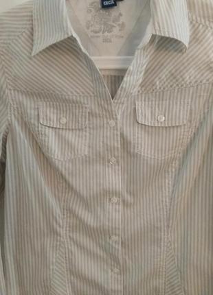 Женская блуза-рубашка в полоску  немецкого бренда