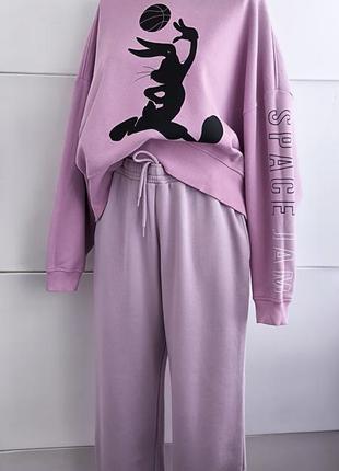 Штани-джогери h&m бузкового кольору2 фото