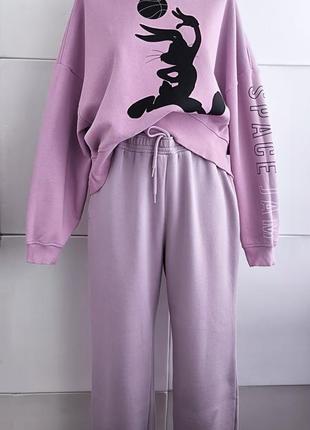 Штани-джогери h&m бузкового кольору5 фото