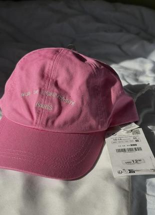 Zara рожева кепка 56 см