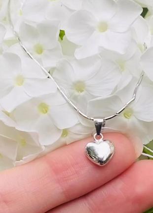 Кулон сердце 925 серебро2 фото