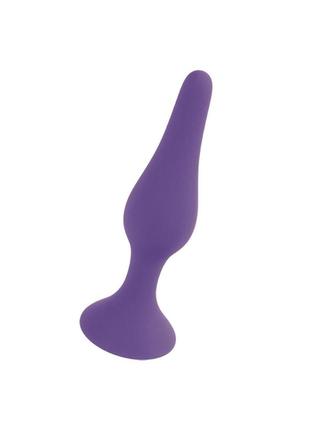 Анальна пробка - silicone plug purple small кітті