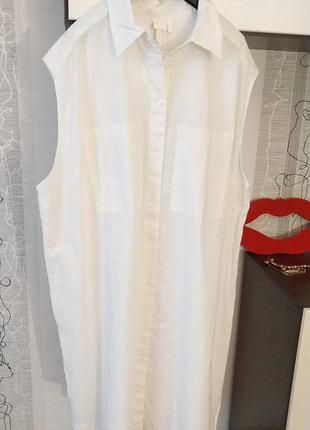 Нова сукня-сорочка льон-котон батал ог 128