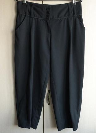 Брюки бананы укороченные черные marks & spencer