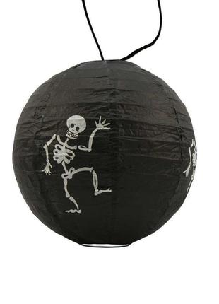 Декор подвесной (20см) черный со скелетом