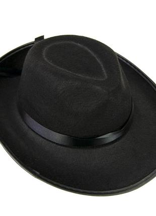Шляпа мужская фетр (черная)