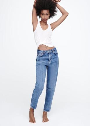 Джинси джинси zw the '90s mom-fit jeans zara
