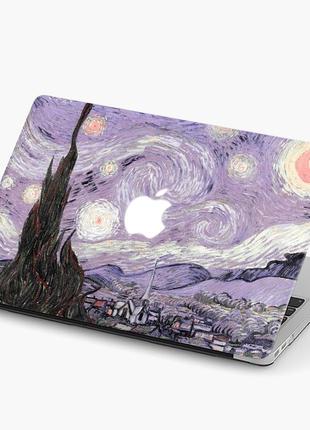 Чехол пластиковый для apple macbook pro / air винсент ван гог звездная ночь (vincent van gogh starry night) матово-білий