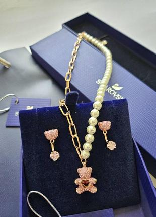 Набір прикрас teddy swarovski