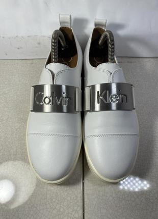Calvin klein кожаные туфли мокасины 37 р 23,5 см оригинал