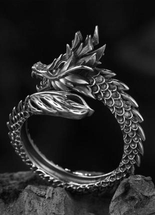 Кольцо перстень дракон