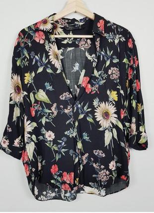 Рубашка рубашка блузка цветы